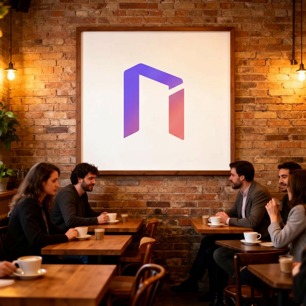 OpenWall poster on coffee shop wall